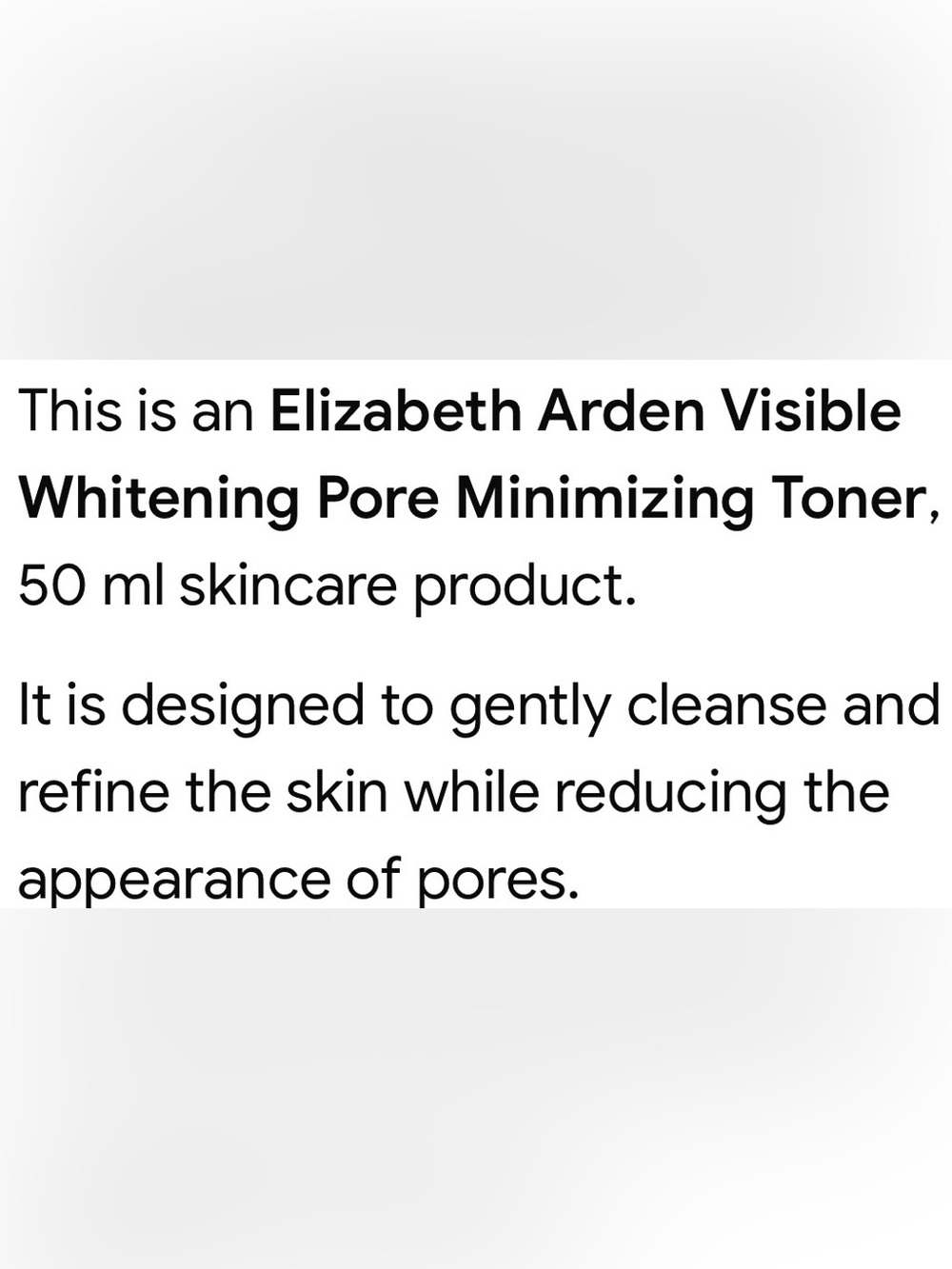 Elizabeth Arden Visible Whiting Invisible Pore Minimizing Toner - Picture 3 of 4